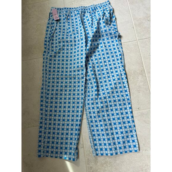 Wild Fable High Rise Wide Leg Pants Blue and White Floral Print Size XXL NWT - Picture 3 of 6